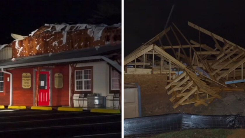 Dommages causés par la tempête au Texas: Ransom&rsquo;s Steakhouse parmi les entreprises et les bâtiments endommagés dans le comté de Montgomery, jacquin couvreur