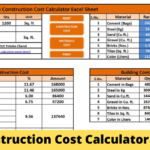 Feuille Excel du calculateur de coût de construction de maison, jacquin couvreur